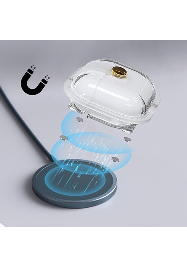 Airpods Uyumlu Pro 1 Manyetik Şeffaf Zırh Tpu Tws Kulaklık Kılıfı İçin Pembe