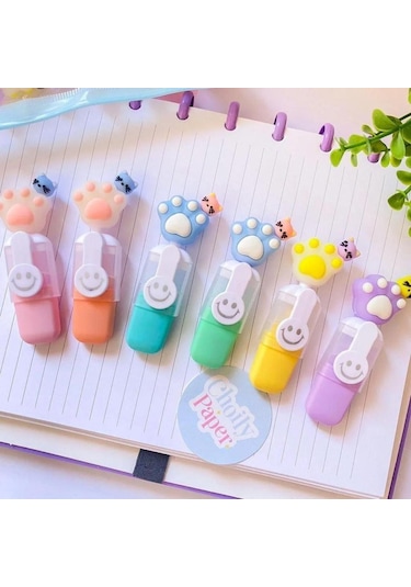 Sanrio Kuromi 6lı Fosforlu Kalem Seti Çok Renkli