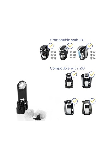 Metabagua Bwf100 Makinelerine Uyumlu 6'lı Paket Kömür Filtreleri, Espresso Makinesi Su Filtresi Değişimleri Xa9gje Beyaz