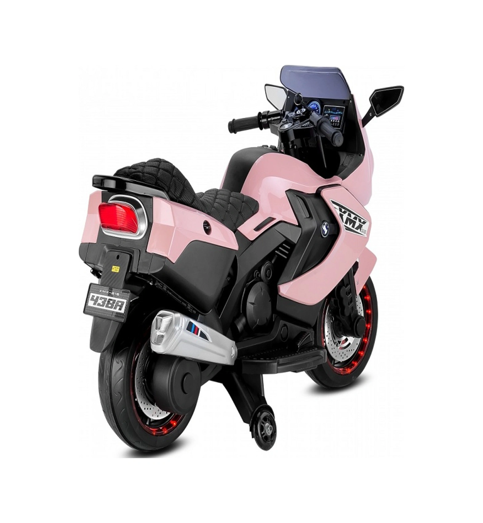 438a Xmx-316 Ledli Akülü Motor 12v. Pembe Pembe