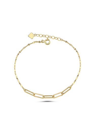 İkbl00302 Boomerang Ataç Altın Bileklik