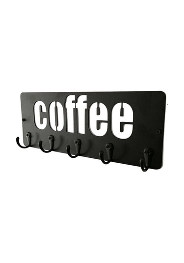 Ulzyvf 5 Kancalı Metal Kahve Bardak Askısı - Duvar Tipi Pratik Organizatör Diğer Diğer