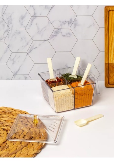 Muscari Home Bölmeli Baharat Ve Baharatlar Düzenleyici 233092283 Beyaz