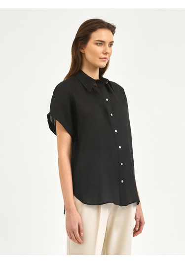 Karaca Kadın Comfort Fıt Gömlek-siyah 12.25s.04.029 Siyah