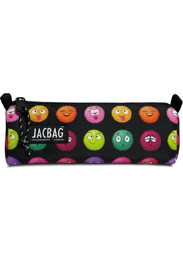 Jacbag Emoji Kız Çocuk Tek Bölmeli Üçgen Okul Ve Ofis Kalem Kutusu Çok Renkli