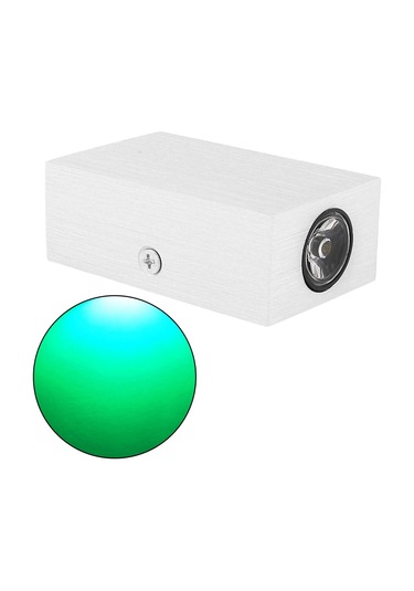 Suntek Led Duvar Işık Yukarı Aşağı Lamba Aplik Aydınlatma Yeşil Işık Yeşil