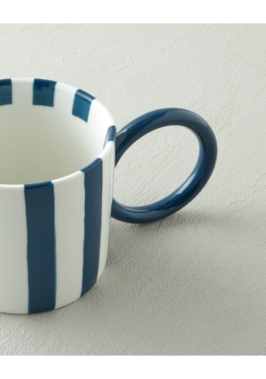 English Home Boldy Lines New Bone China Kupa 350 Ml Mavi Mavi