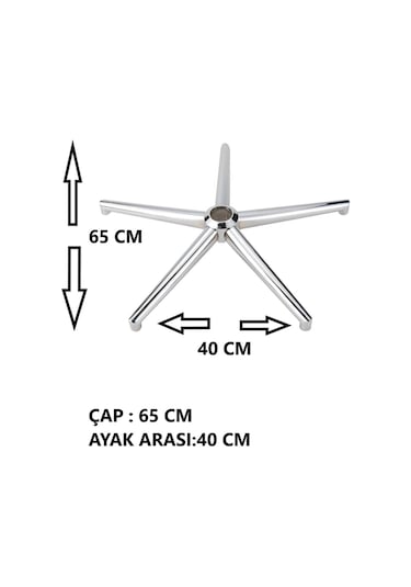 Yıldız Ayak Konik Krom Oyuncu Koltuğu Ofis Koltuğu Ayağı