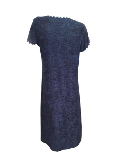 Ciciten 23004 Düğmeli Kısa Kol Havlu Elbise Plaj Elbisesi 001