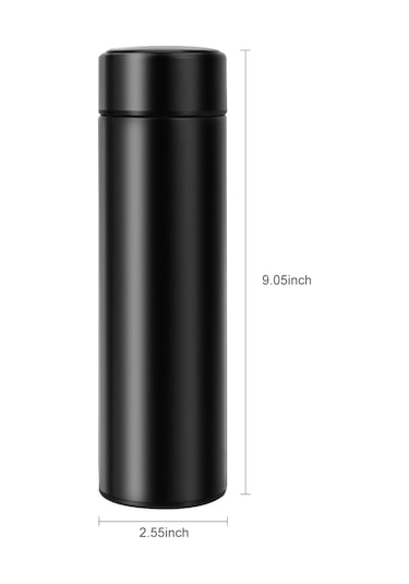 Reedark 480ml Pembe Akıllı Led Sıcaklık Gösteren Süper Isı Yalıtımlı 304 Çelik Leak-proof Filtreli Seyahat Okul Su Bardağı