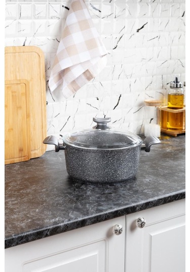 Pietra - 24 Cm Sığ Granit Tencere Granit