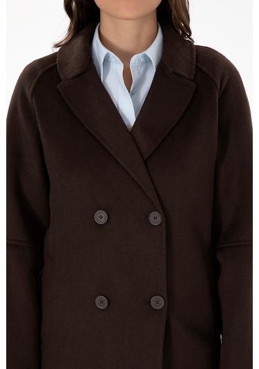 U.s. Polo Assn. Kadın Koyu Kahverengi Kaban 50308642-vr084 Koyu Kahverengi