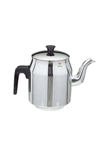 Safir Paslanmaz Çelik Kahveci Demlik 2 Litre Hacimli 3 Numara Beyaz