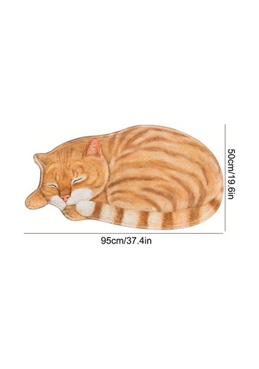 Elmpaly S10175 Kawaii Kedi Tabanlık 19 69x37 4 İnç Yumuşak Polyester Oda Dekoru S10175 Boyut