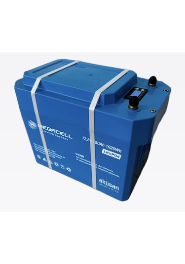 Megacell 12.8v 150ah Lifepo4 Lityum Akü - Abs Kasa -bluetoothlu