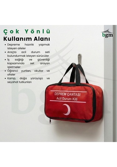 Deprem Çantası 33 Parça Acil Durum Ve İlk Yardım Kiti