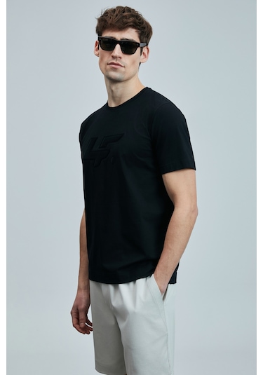 Lufian Erkek T Shirt 111020243 Siyah Siyah