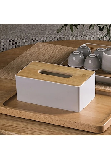 A-blcak-ahşap Doku Tutucu Ev Doku Saklama Kutusu Çıkarılabilir Doku Kutusu Zarif Ve Sade