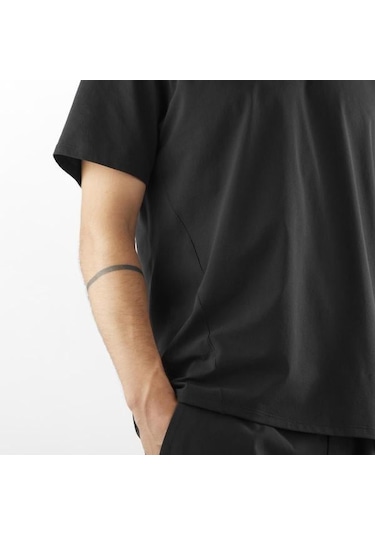 Salomon Trackline Ss Tee M Erkek T-shirt-29838 Siyah