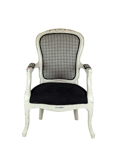 Hanelmobilya Hanel Mobilya Diana Berjer Ahşap Tekli Koltuk Siyah Kazayağı