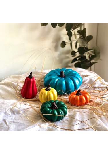 Thiramis Homeconcept Thiramis Dekoratif Renkli Balkabağı Seti 5'li