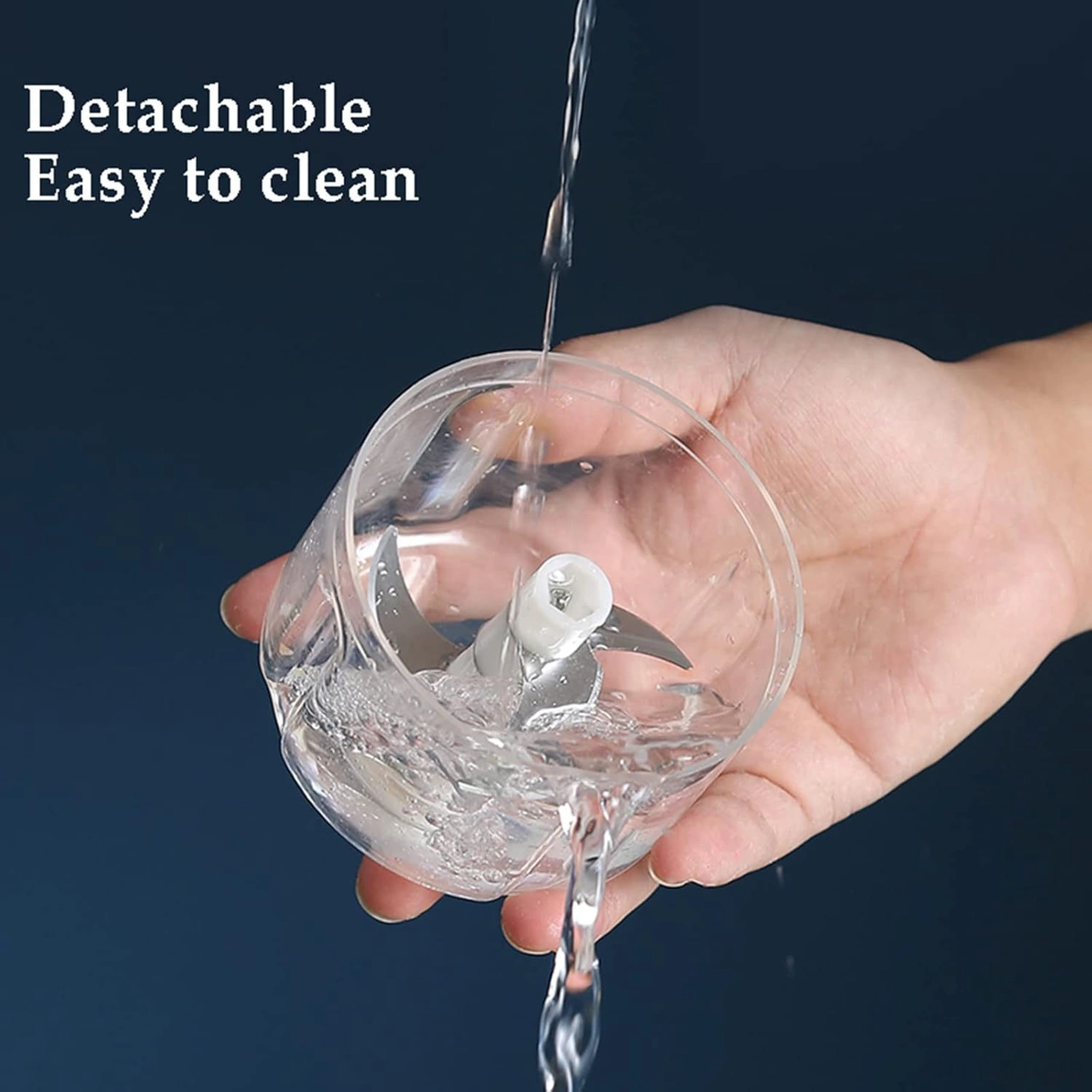 Youmex Usb Şarjlı Elektrikli Zeytinyağlı Biber Dilimi, Sebze Ve Et Döneri - 250ml Kapasite, Ev Ve Piknik İçin Uygun Mavi