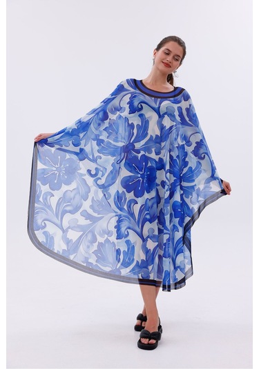 Tarzını Seç Kimono Pareo - Tesettür Pareo - Akdeniz Model 240x135 Cm Çok Renkli