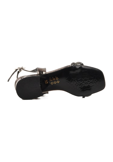 Ayakmod Platin Kız Çocuk Taşlı Sandalet 07 F Platin