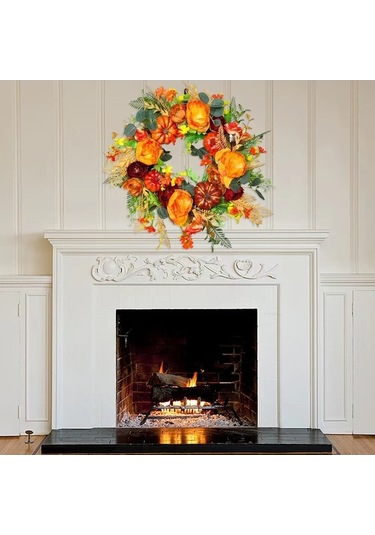 Xianwen Geeroyoo Sonbahar Kapı Süsü - Balkabağı Ve Çiçekli Şık