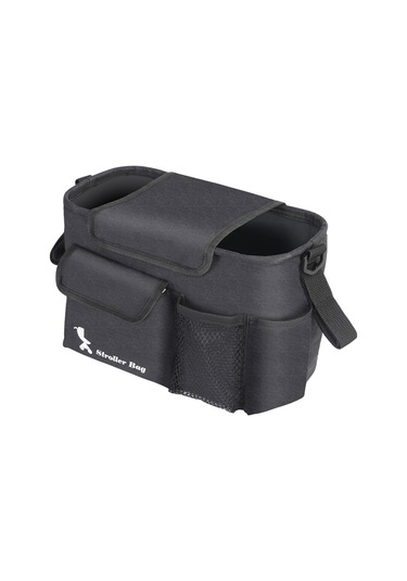 Moveevo Evrensel Bebek Arabası Organizatörü Çıkarılabilir Askı & Bardak Tutucu Bez, Biberon, Telefon, Oyuncak Siyah