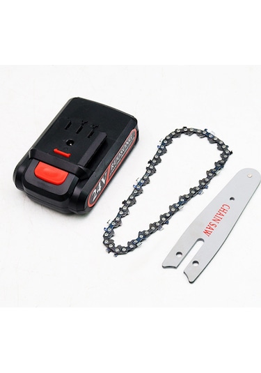 Geeroyoo 24v Şarjlı Akülü Zincirli Testere Aksesuar Seti - 4 İnç Yüksek Dayanımlı Zincir + Kılavuz Plaka