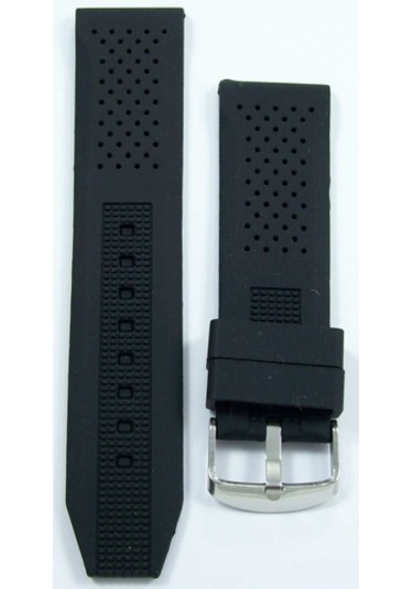 Lacost Model Silikon Saat Kordonu Siyah 24Mm Slikon Kordon Kolçak