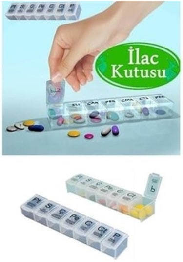 Haftalık Günlük İlaç Saklama Kutusu 7 Günlük İlaç Saklama Kabı