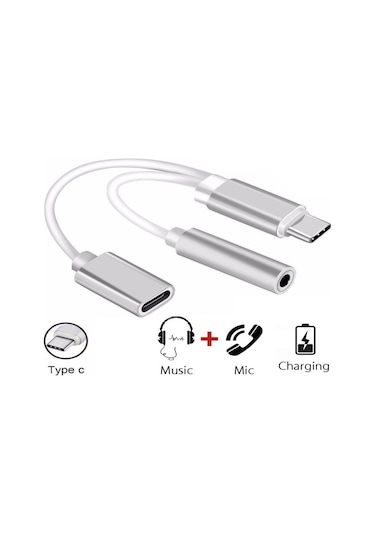 Microcase Type-C 2In1 Şarj Kulaklık Dönüştürücü Al2361