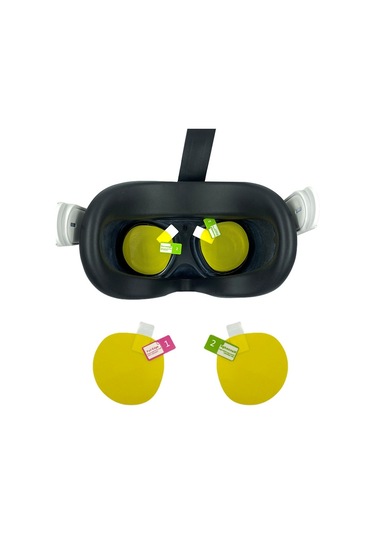 Meta Quest 3 Vr Gözlük Filmi Lens Koruyucu Film Sarı İçin