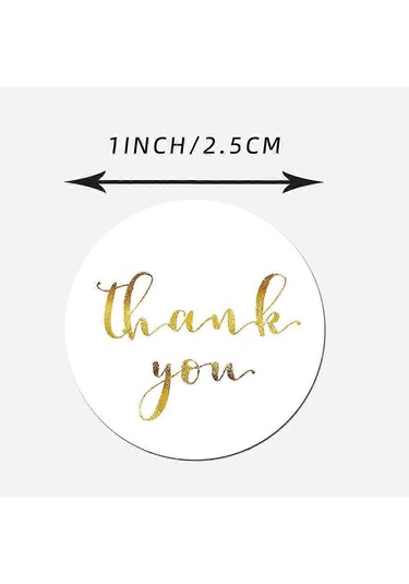 1000 Adet Teşekkür Ederim Etiketi Teşekkür Ederim Altın Etiket 1 İnç Rulo Teşekkür Ederim Etiketleri, Hediye Dekorasyonu İçin Teşekkür Ederim Etiketleri 2,5 Cm Çok Renkli
