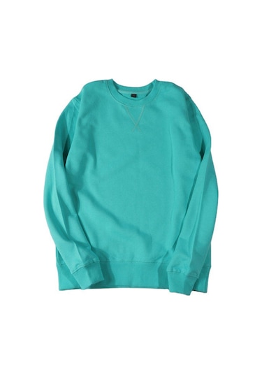 Erkekler Yuvarlak Yakalı Ters Üçgen Sweatshirt Mavi