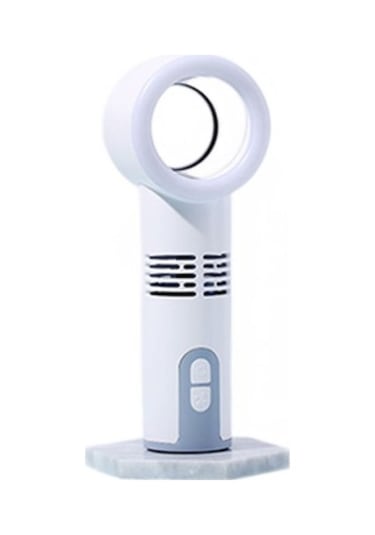 Mini El Bladess Fan Hava Soğutucu Usb Şarj Edilebilir Ventilatör Led Ligth Ayrılabilir Temel Taşınabilir Fan Açık / Ofis Hayranları Cnoh6j Beyaz