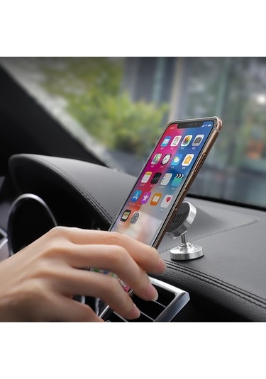Joyhub Hoco Hoco. Ca36 Plus Orta Konsol Metal Manyetik Araç Içi Telefon Tutucu Gösterge Paneli Cep Telefonu Navigasyon Braketi Havalandırma Ur1fm8