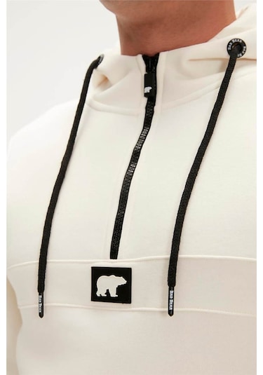 Bad Bear Erkek Sweatshirt Bej 19.02.27.027 Defence Half-zıp 24kyz6000001 Yz60017 Bej