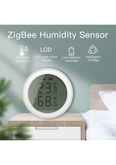 Geeroyoo Tuya Akıllı Zigbee Sıcaklık Ve Nem Sensörü Zeka Sahnesi Gerçek Zamanlı Algılama Termometresi