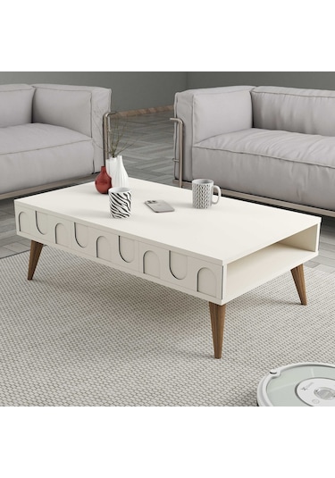 Variant Lyon Tv Ünitesi Ve Orta Sehpa Takımı - Krem / Ceviz