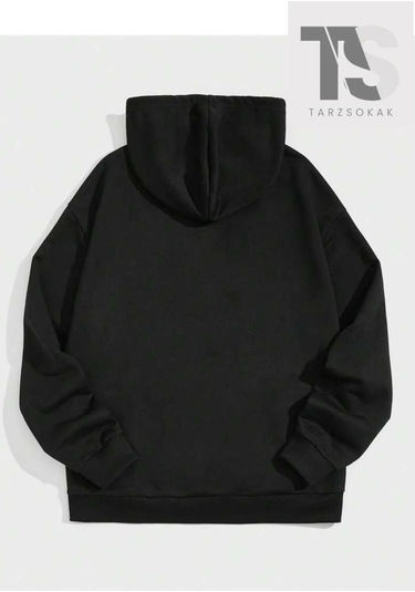 Tarzsokak Challange Sweatshirt Fermuarlı Hırka Siyah Siyah