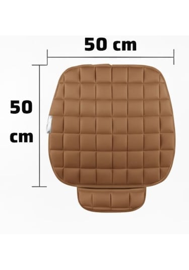 Premium Cepli Ortopedik Oto Koltuk Minderi 2 Adet Taba