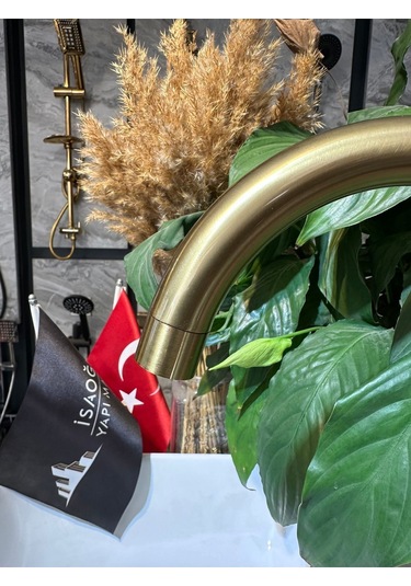 İsaoğlu Yapı Mat Gold Evye Bataryası Mat Altın Musluk Armatür Gold