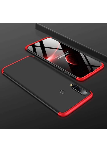 Samsung Uyumlu Galaxy A20s Kılıf Zore Ays Kapak Siyah-Mavi