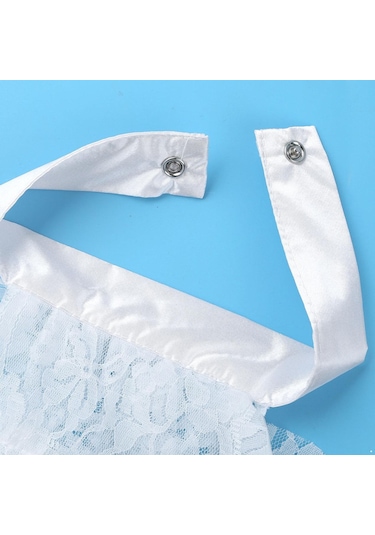 Siyah Sahte Yaka Victoria Rönesans Ayrılabilir Yaka Gömlek Ruffled Jabot Boyunluk Sahne Partisi Steampunk Süslü Elbise Kostüm Siyah