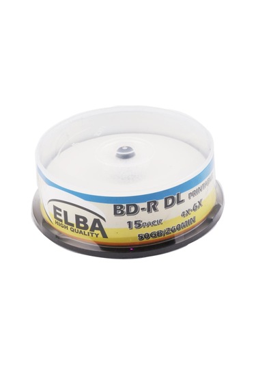 Elba Blu-Ray Bd-R 6X 50Gb 15Li Cake Box Prıntable