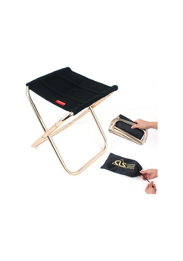 Skycity 7075 Alyuminyum Çıkışlı Katlanabilir Sandalye - Balıkçılık, Manç, Kamp İçin Taşınabilir Konforlu Oturak Gri Gri