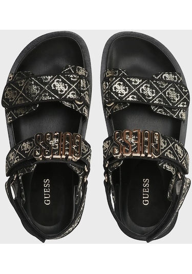 Guess Kadın Sandalet Fl6fbs Fal03 Blkpl Siyah-gold Siyah - Altın